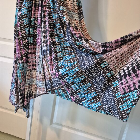 Boho Tasseled Sundress w/ Asymmetrical Hem | Tribal Print | M - Picture 5 of 7